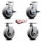 Service Caster Tool Box Caster Wheel Set 6'' Thermoplastic Rubber Swivel Casters, 4PK TOOL-SCC-20S620-TPRBD-TLB-2-R-2 - alternate 5